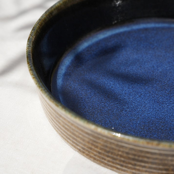 Small Indigo Core Round Casserole