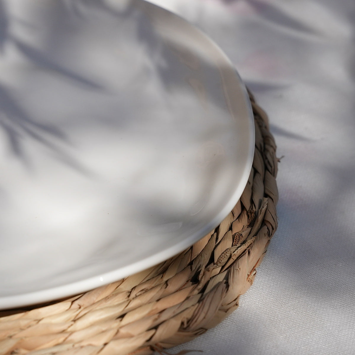 Organic White Large Flat Plate