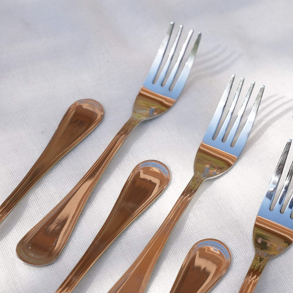 Small Silver Gateau Forks (Set of 6)