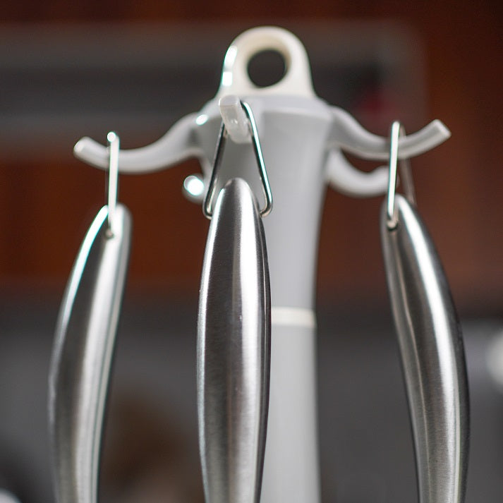 Chrome Wave Utensil Carousel Set