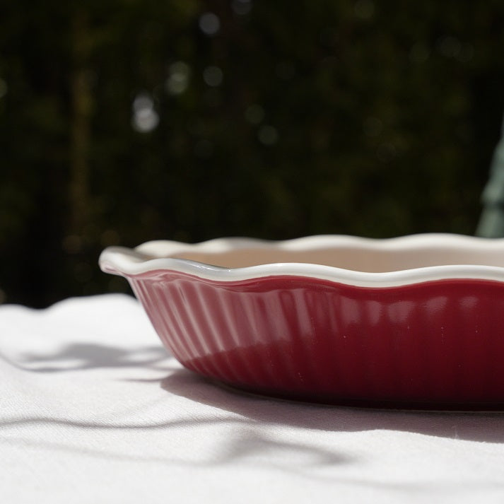 Ivory Flute Pie Dish