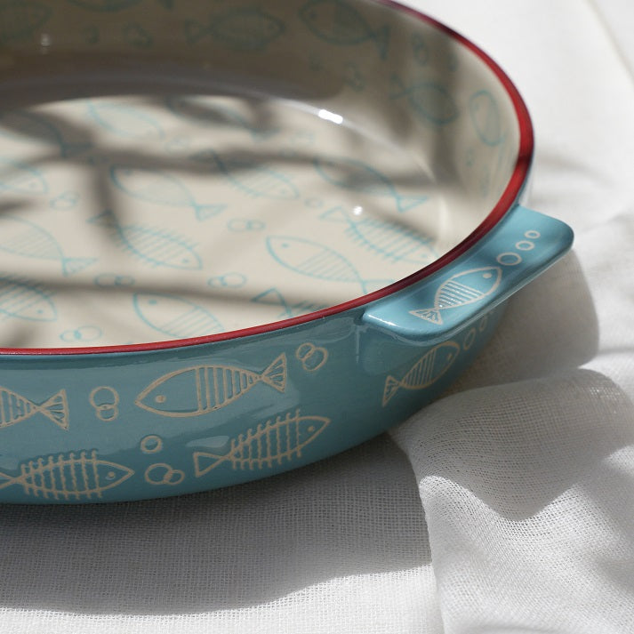 Sea Breeze Round Baking Dish Large