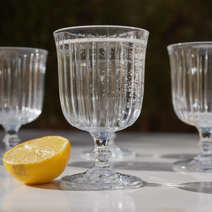 Vienna Ribbed Stem Goblets (4 Pieces)