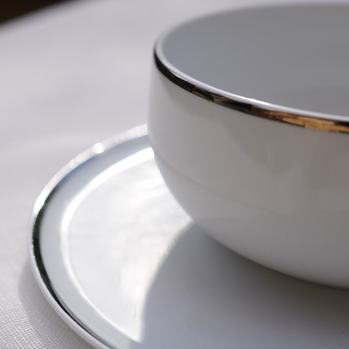 Aureline Silver Dinner Set (24 Pieces)