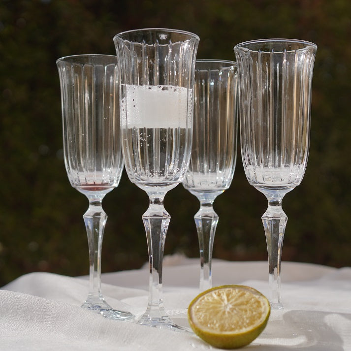 Vintage Line Crystal Flute Set (4 Pieces)