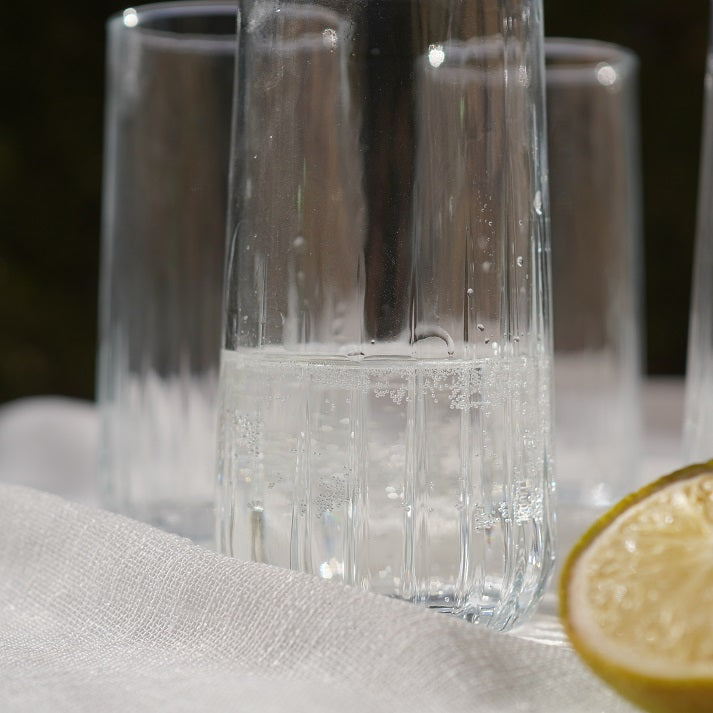 Luna Tall Ribbed Glass Set (6 Pieces)