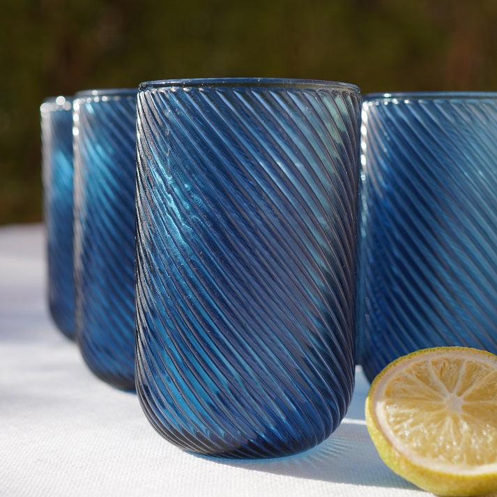 Large Stripe Glass Set (6 Pieces)