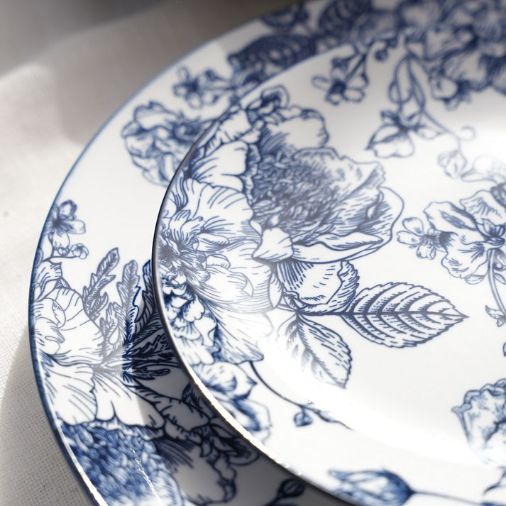 Blue Garden Dinner Set (30 Piece)