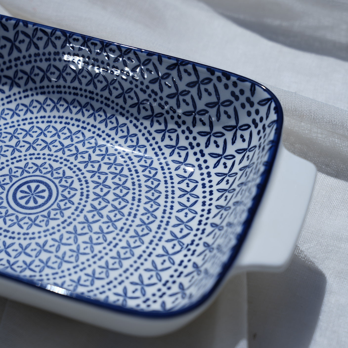 Floral Blue x white casserole