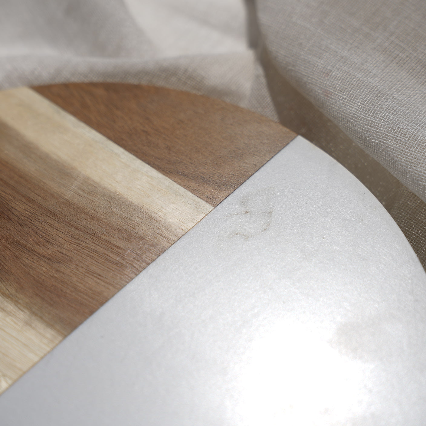 Circle White x Marble Serving Tray