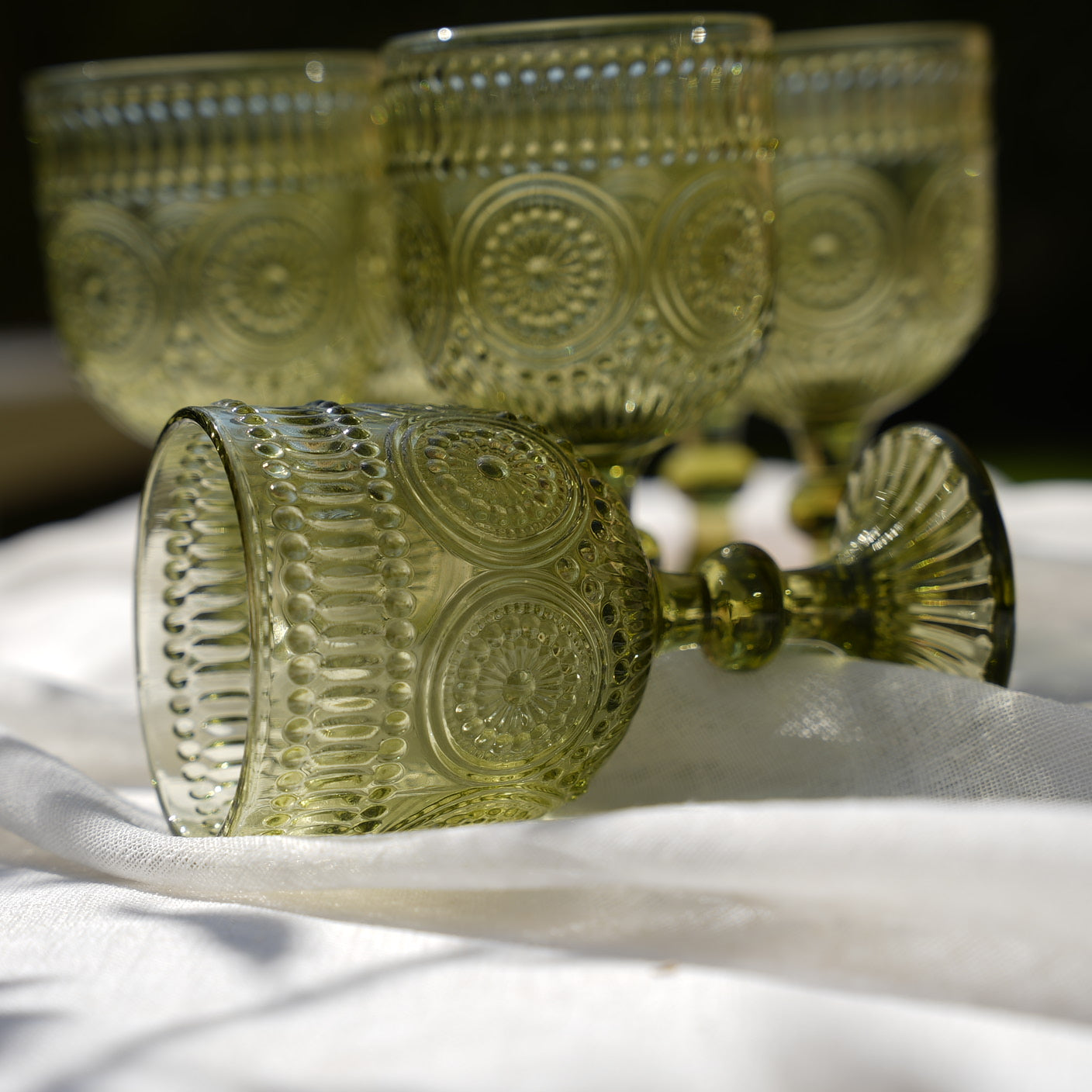 Diamond Texture glass Set (6 Pieces)