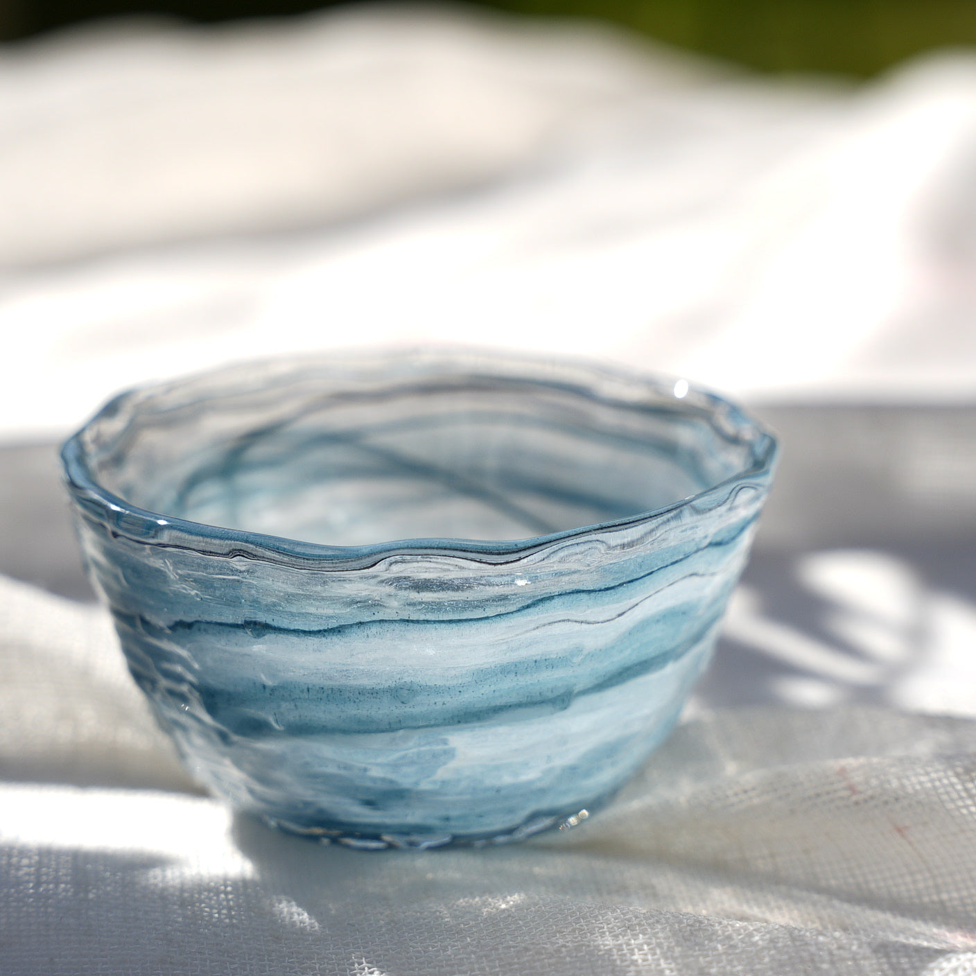 Coastal Wave Glass Saucer