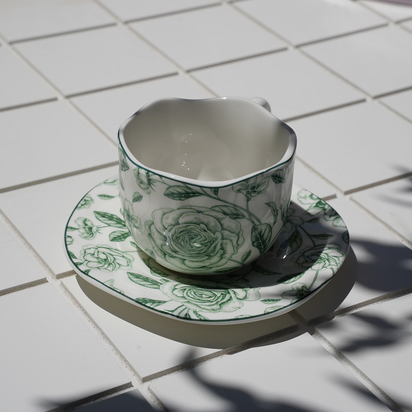 Verdant Bloom Tea Cup