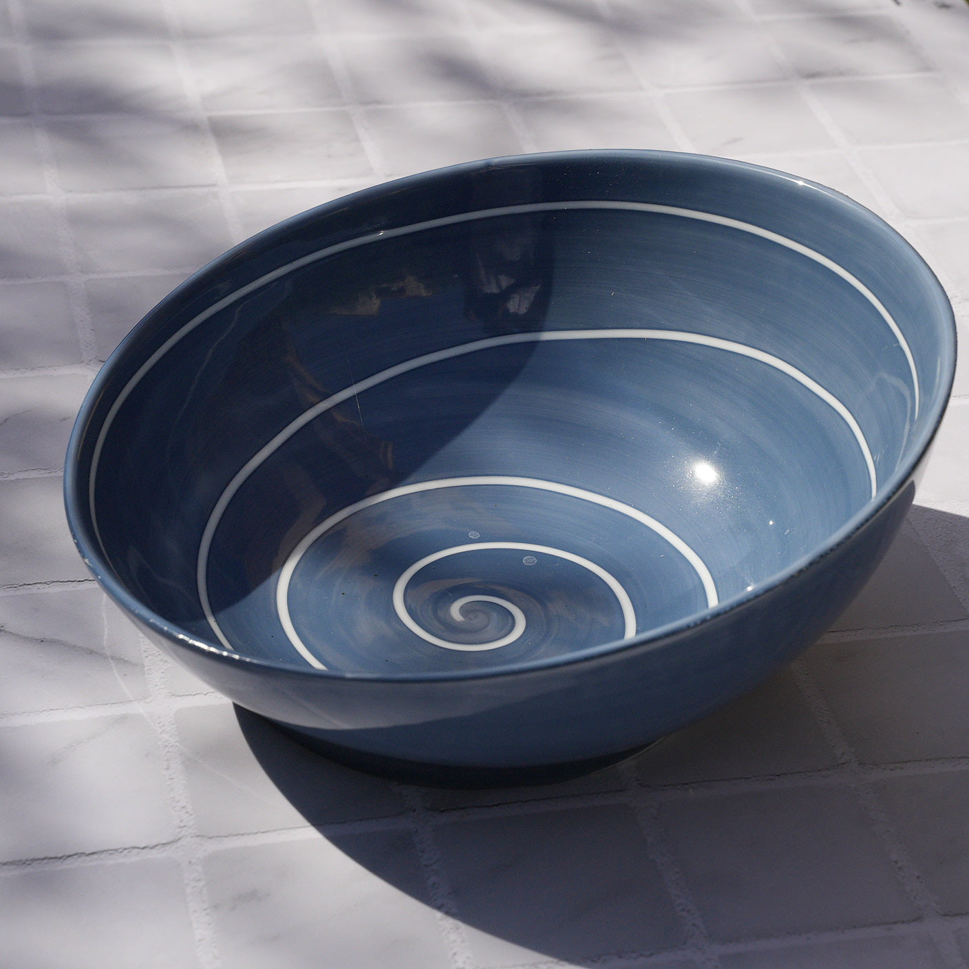 Blush Spiral Serving Bowl