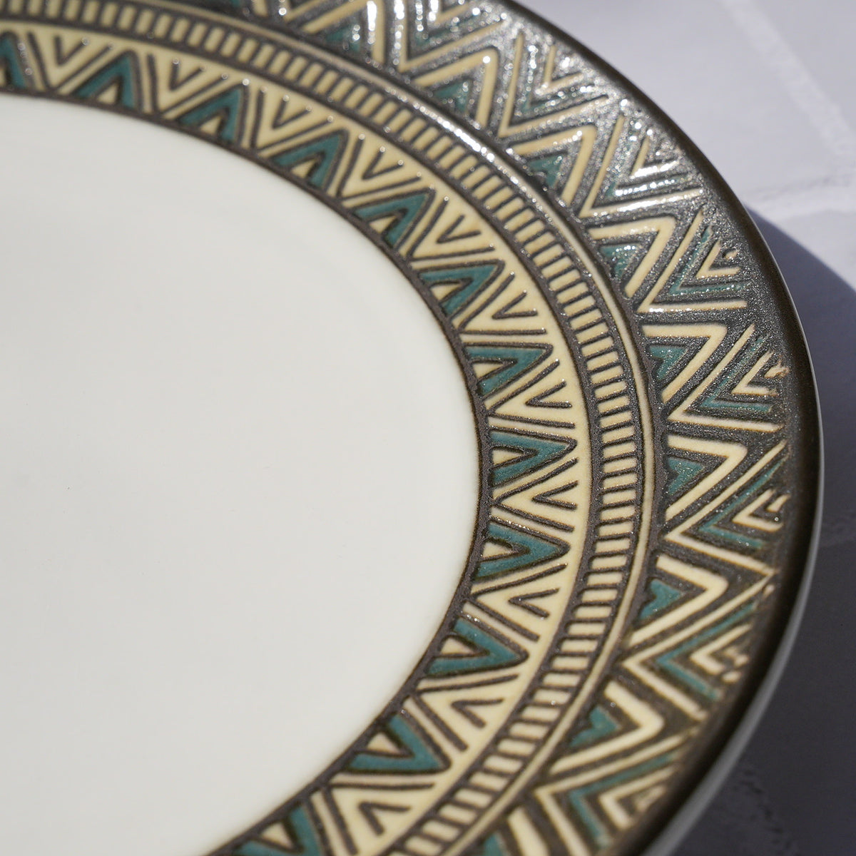 Teal Tribal Dinner Plate