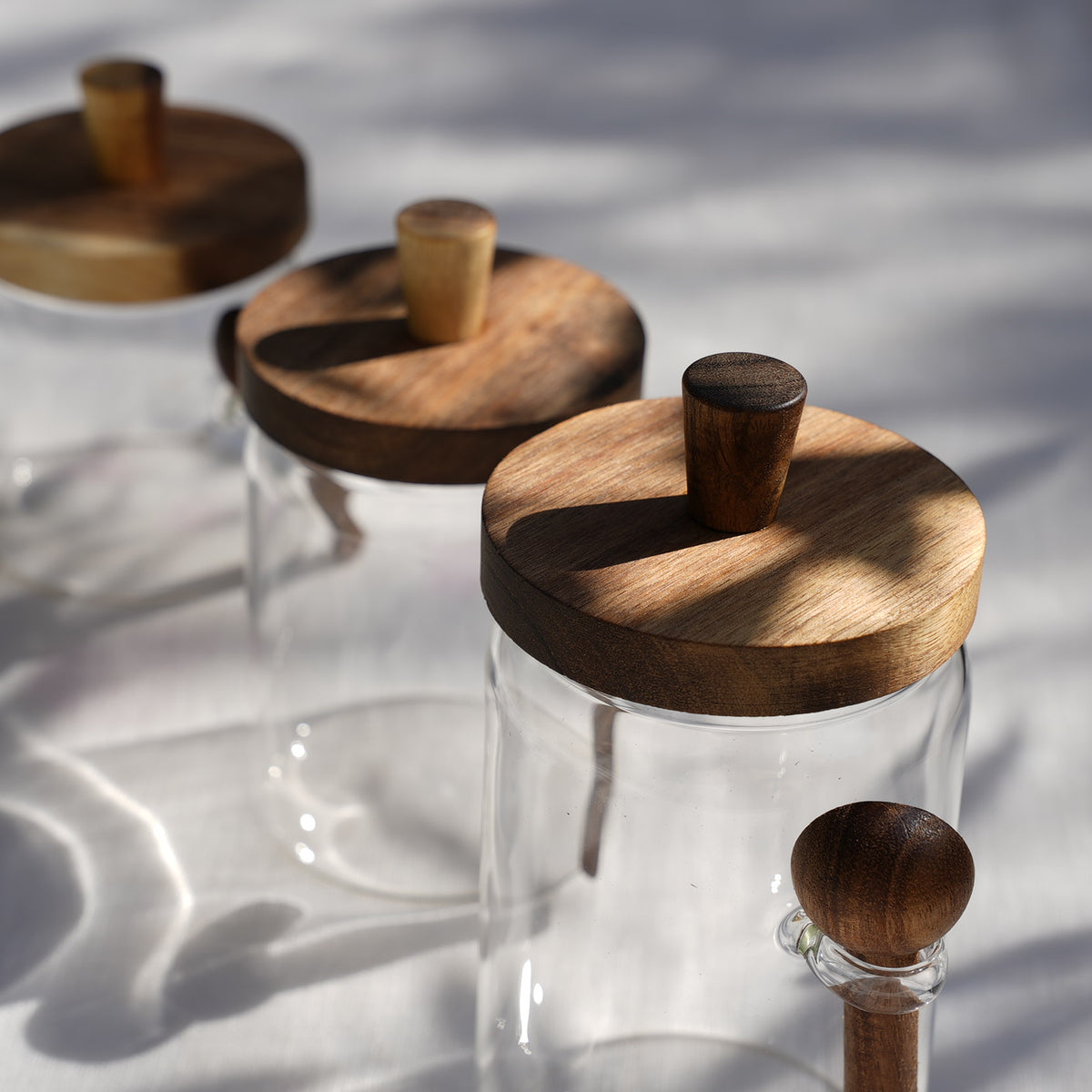 Woodland Spoon Glass Jar Set (6 pieces)