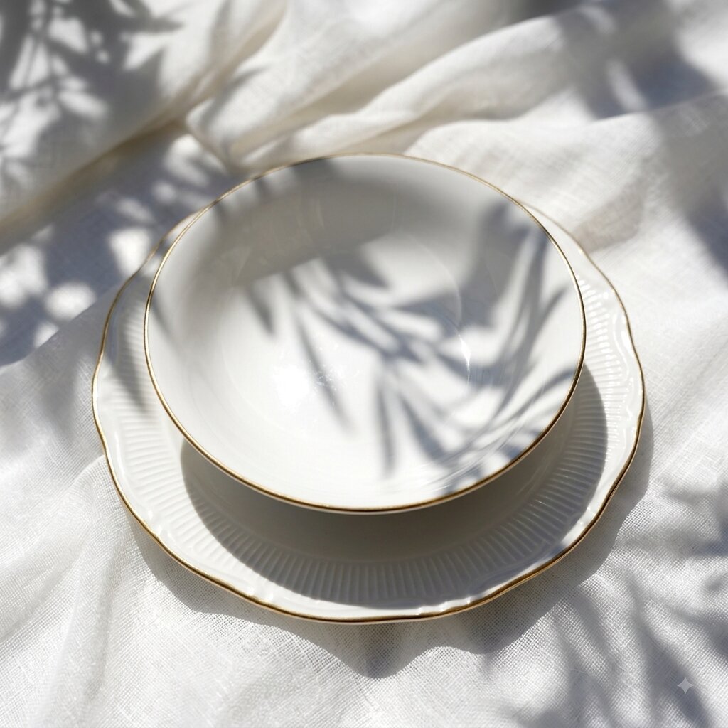 New Golden Edge Dinner Set (24 Piece)