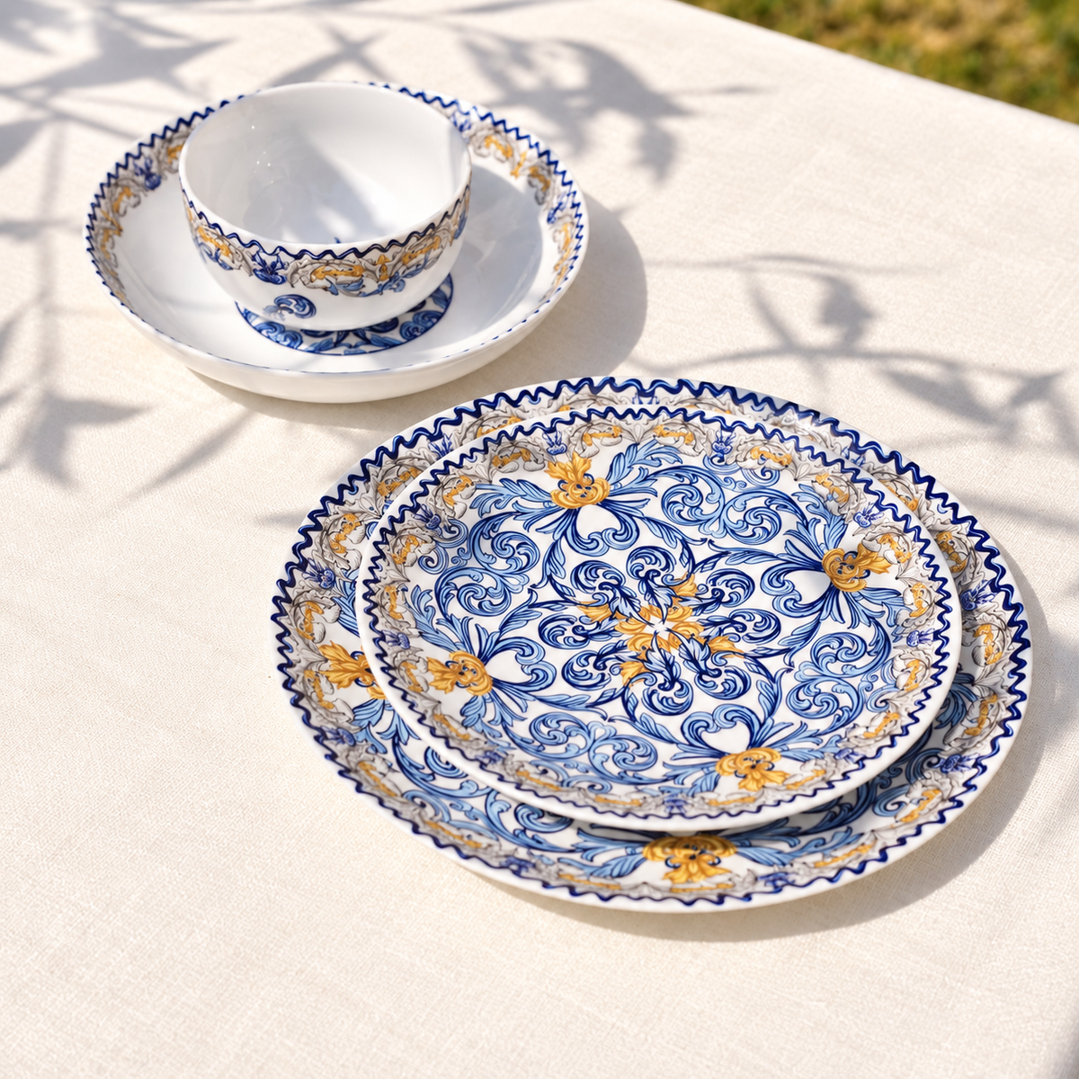Blue Blue Dinner Set (24 Piece)