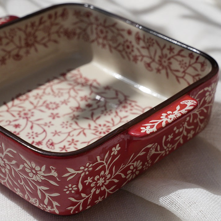 Scarlet Bloom Baker Casserole Small