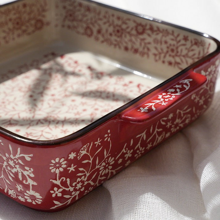 Scarlet Bloom Baker Casserole Medium