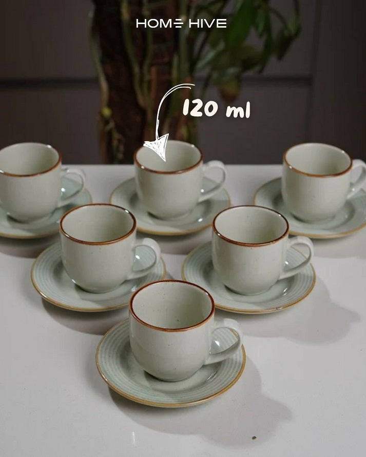 Light Green Espresso Set (12 Pieces)