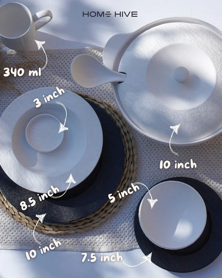 TactileElegance-Dinner Set (39 Piece)