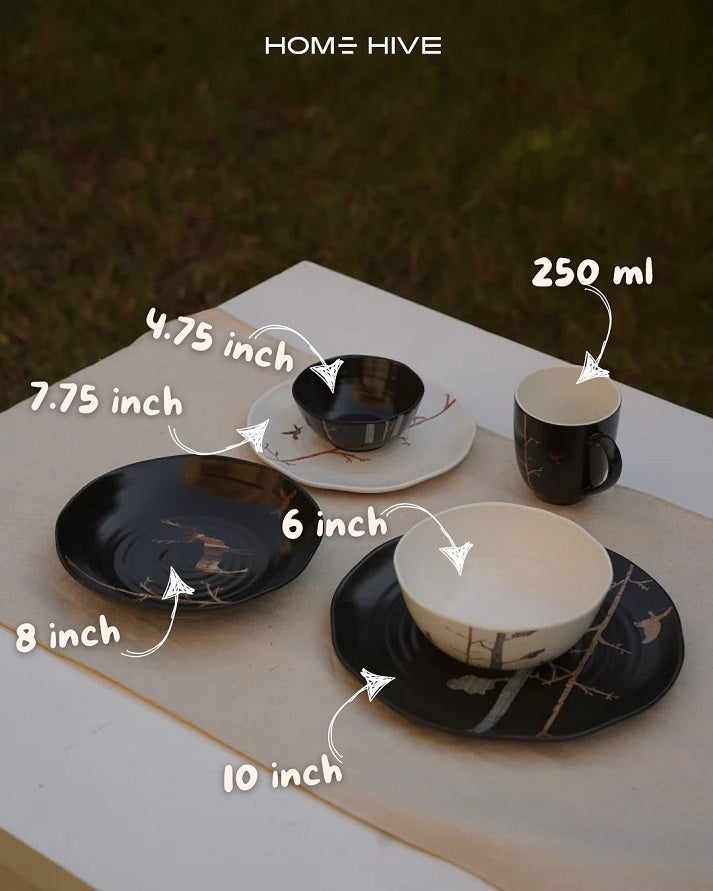 Monochrome Avian Dining Set (32 Piece)