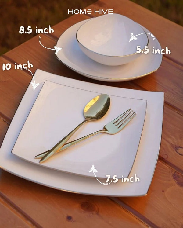 Prestige Gold Rim Dinner Set (24 Pieces)