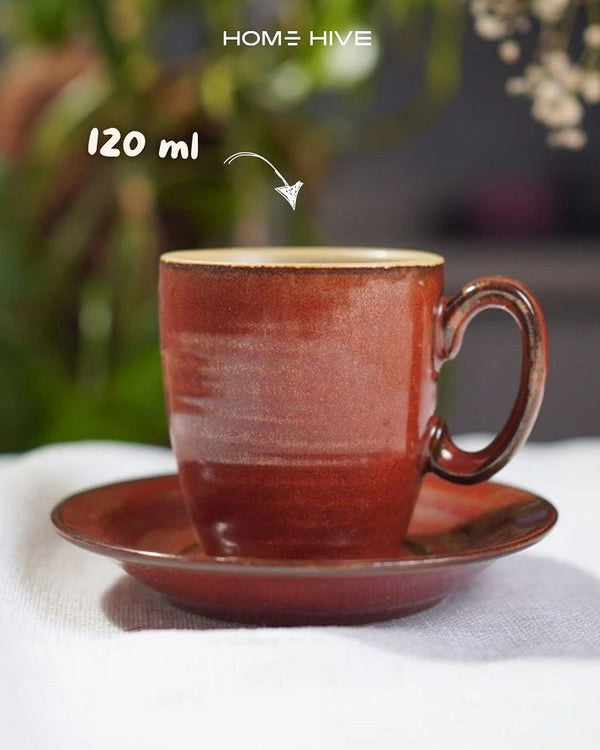 Speckled Red Coffee Set (12 Pieces)