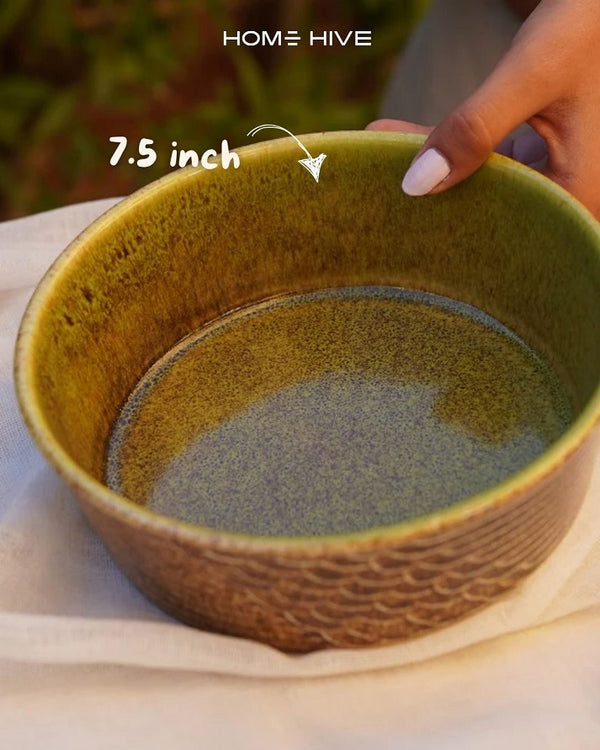 Green Round Baking Casserole