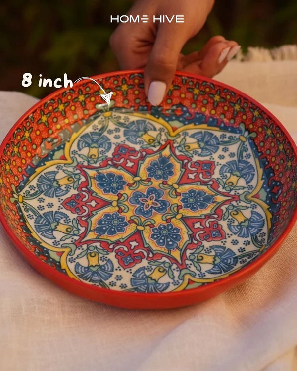 Mandala Pattern Dessert Plate