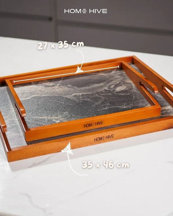 Marble Glow Tray (2 Pieces)