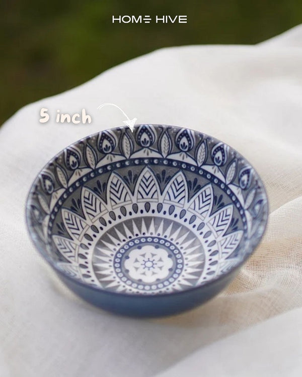 Dark Blue Indigo Bloom Bowl