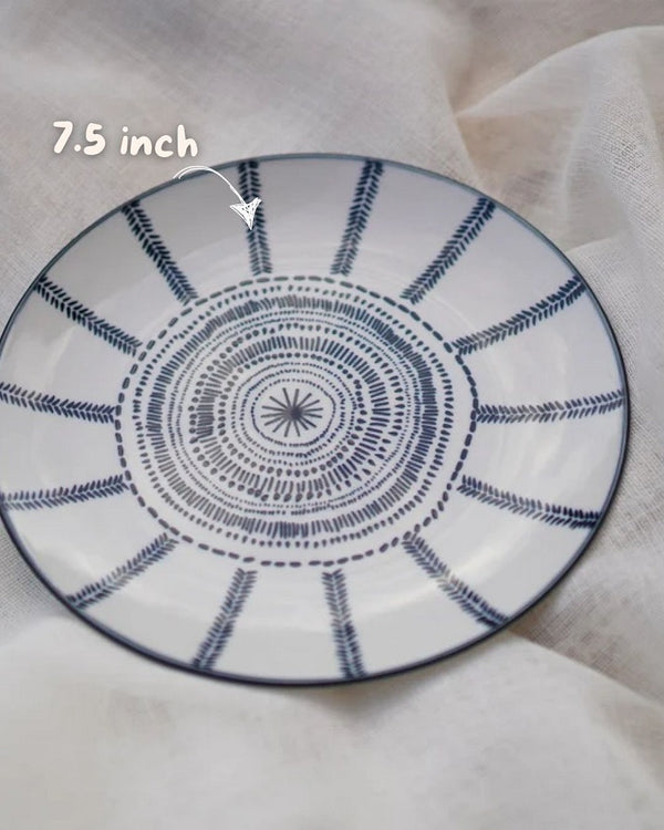 Indigo Bloom Dessert Plate