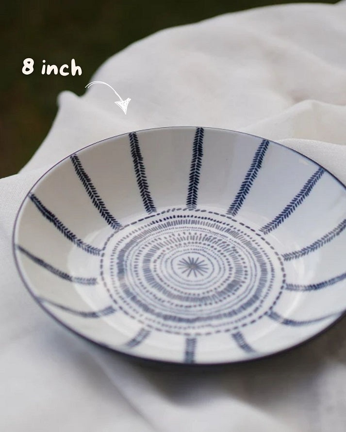 Indigo Bloom Deep Plate