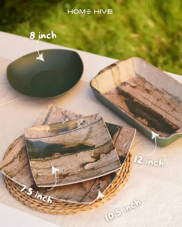 Coastal Square Dinner Set (19 pieces)