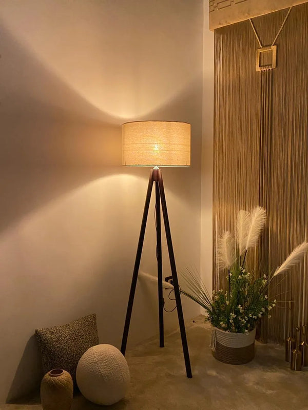 Rustic Tripod Floor Lamp