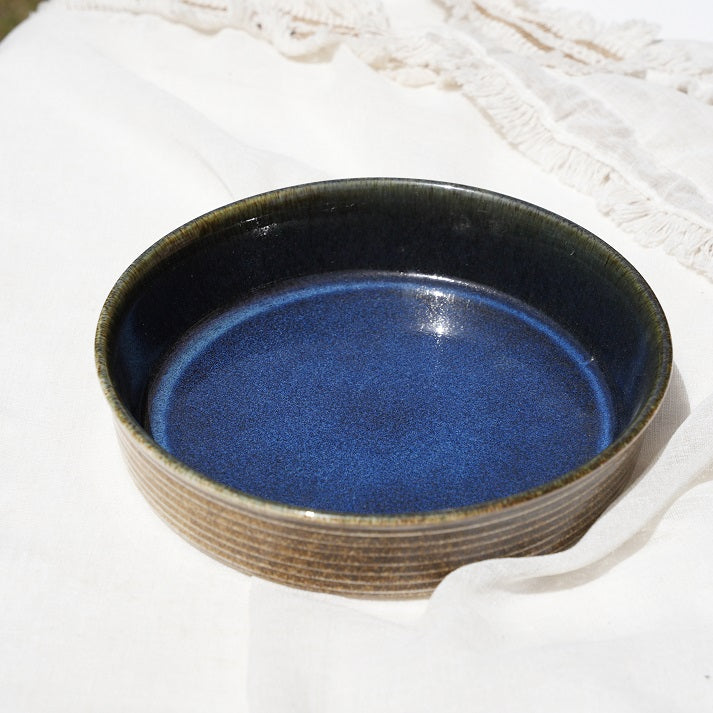 Small Indigo Core Round Casserole