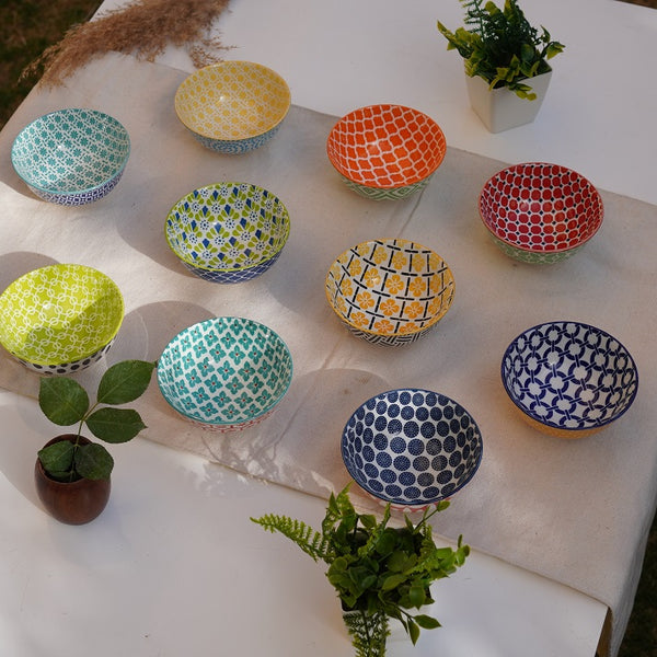 Moroccan Mosaic Bowl Set (Set of 10)