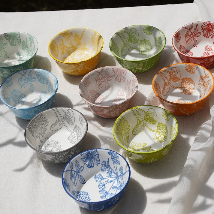 Floral Moroccan Small Bowl Set (Set of 10)