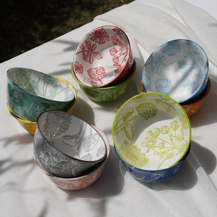 Floral Moroccan Small Bowl Set (Set of 10)