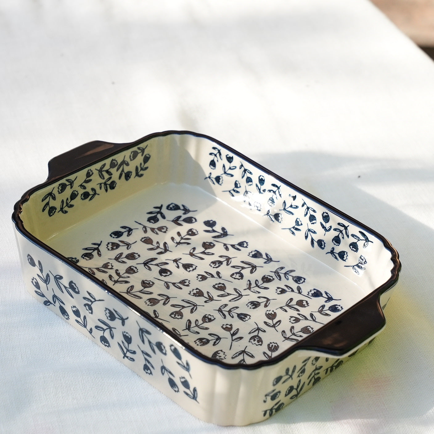 Petite Blossom Rectangular Baking Casserole