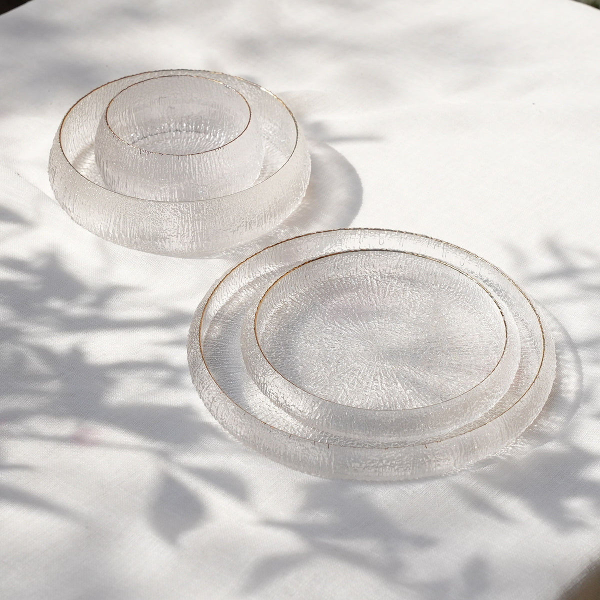Crystal Whisper Glass Dinner Set (24 Pieces)