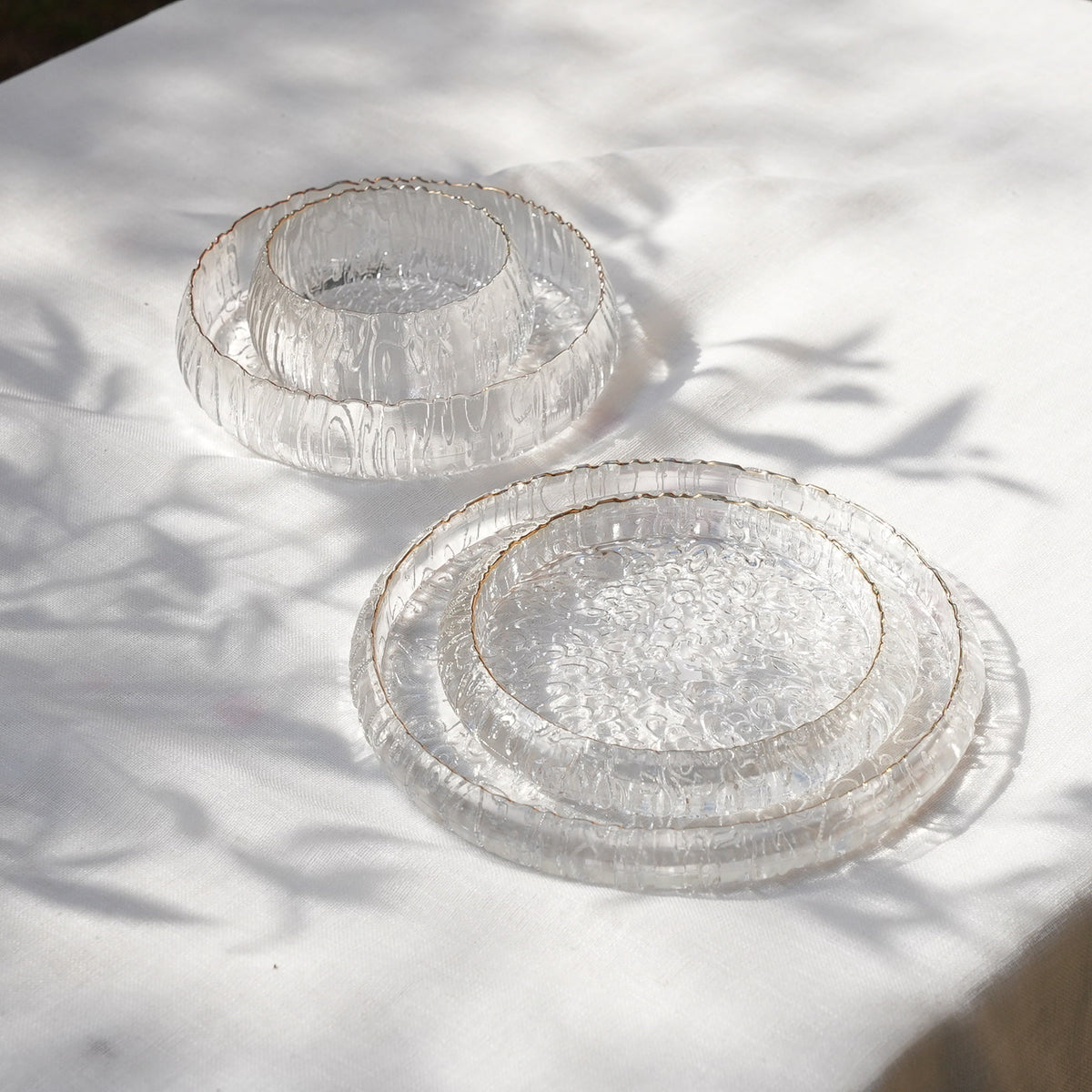 Lumière Ripple Glass Dinner Set (24 Pieces)