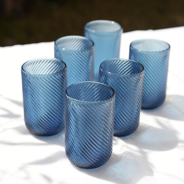 Azure Twist Glass Set (6 Pieces)