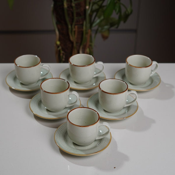 Light Green Espresso Set (12 Pieces)