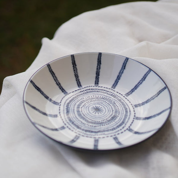 Indigo Bloom Deep Plate