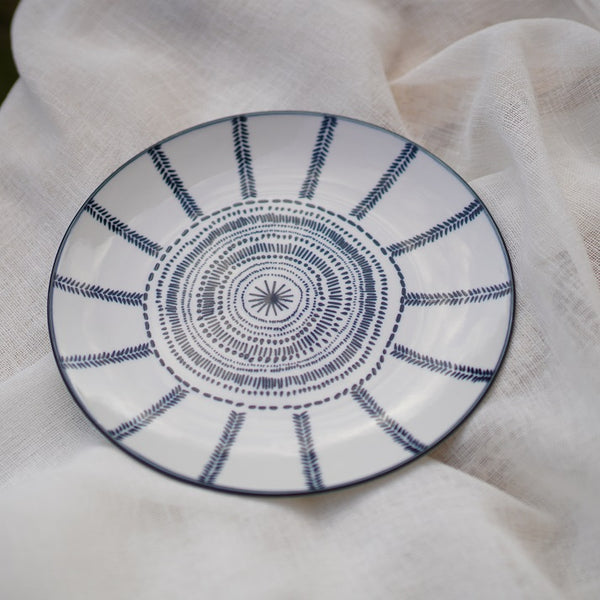 Indigo Bloom Dessert Plate