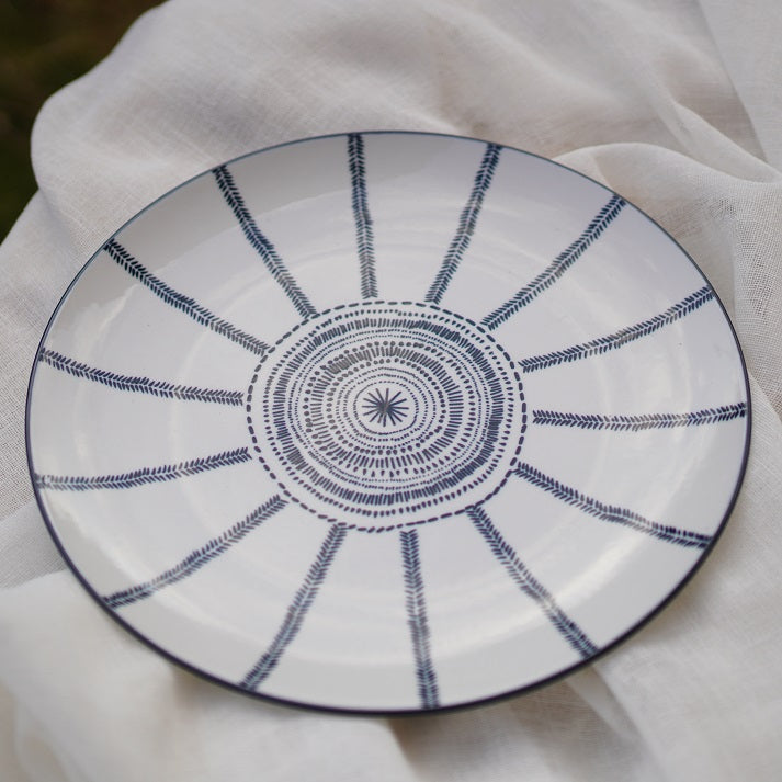Indigo Bloom Dinner Plate