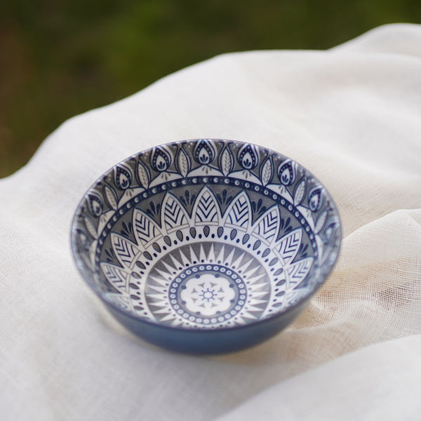 Dark Blue Indigo Bloom Bowl